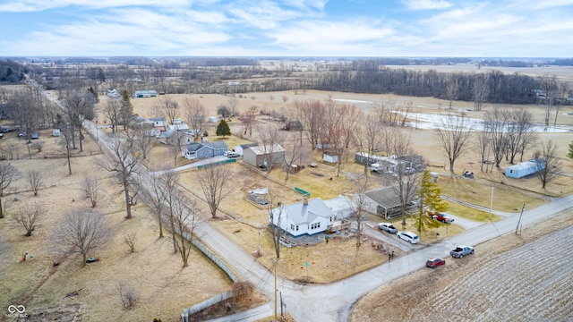 aerial view with a rural view