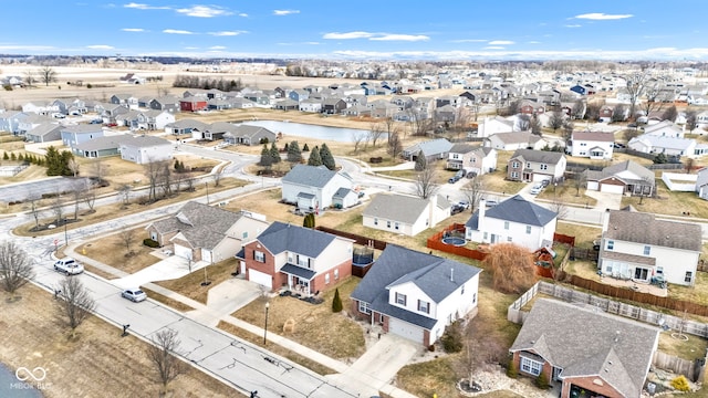 aerial view with a residential view