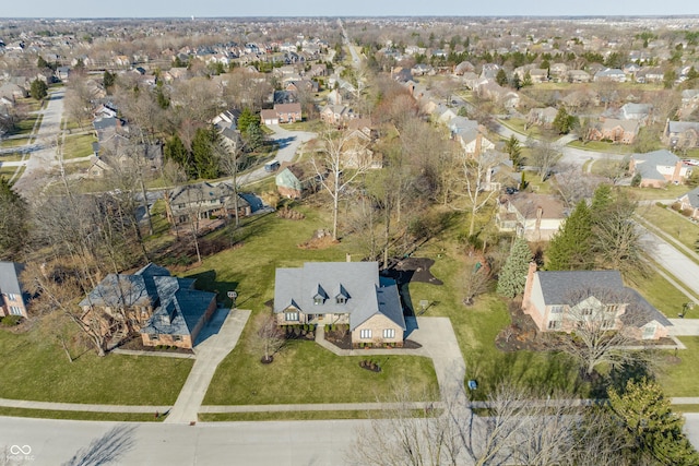 bird's eye view featuring a residential view