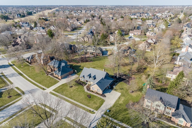 bird's eye view featuring a residential view