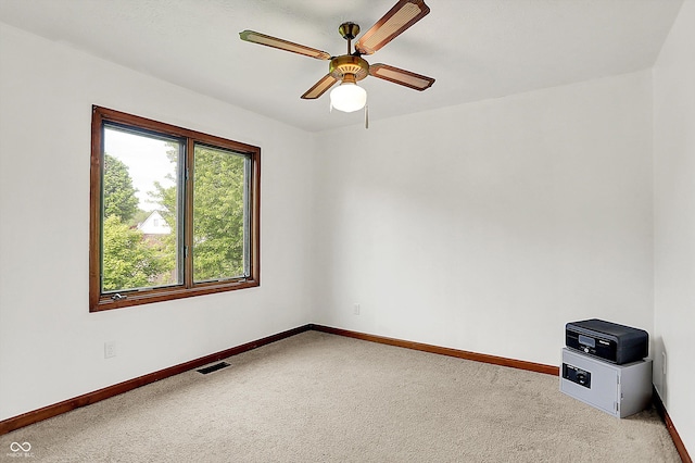 211 Deborah Ln, Whiteland, IN 46184 - unfurnished room featuring baseboards, a ceiling fan, and carpet floors