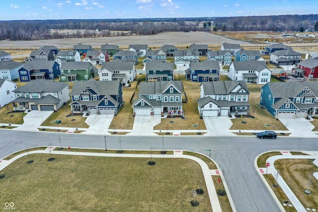 drone / aerial view featuring a residential view