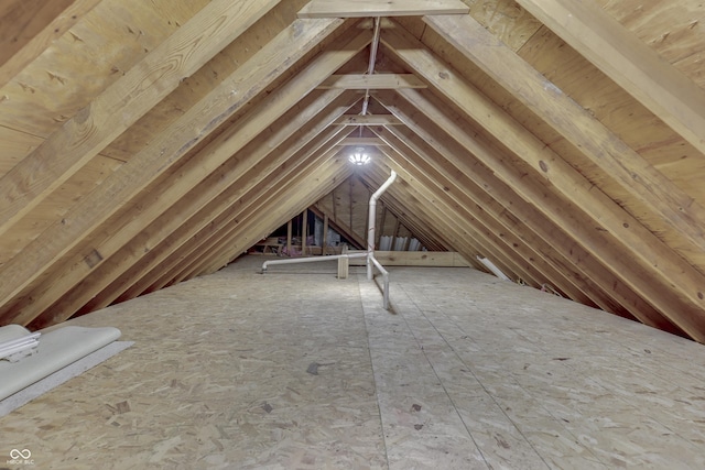 view of attic