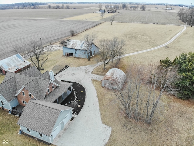 bird's eye view featuring a rural view