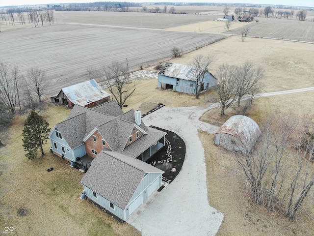 bird's eye view featuring a rural view