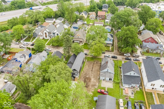 bird's eye view with a residential view