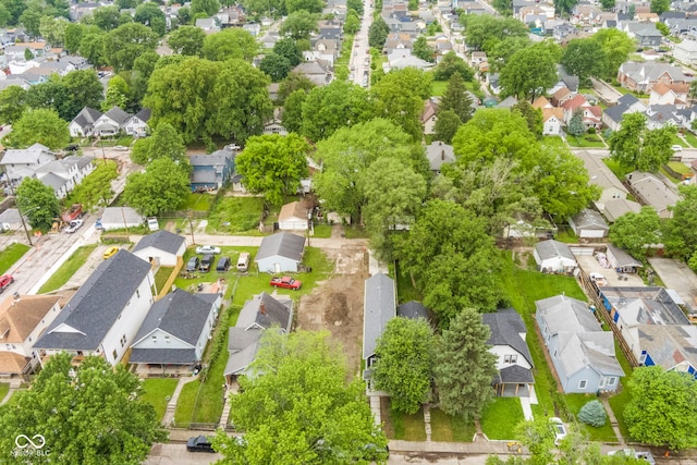 bird's eye view featuring a residential view