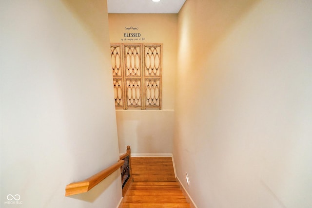 286 S Woodridge Dr, Pittsboro, IN 46167 - stairway with baseboards and wood finished floors