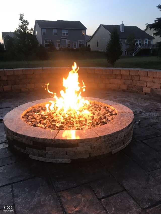 details with a fire pit