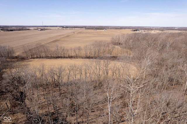 view of landscape featuring a rural view