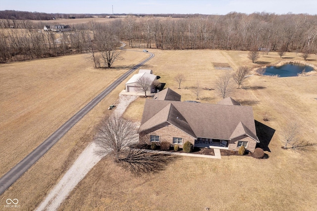 bird's eye view with a rural view