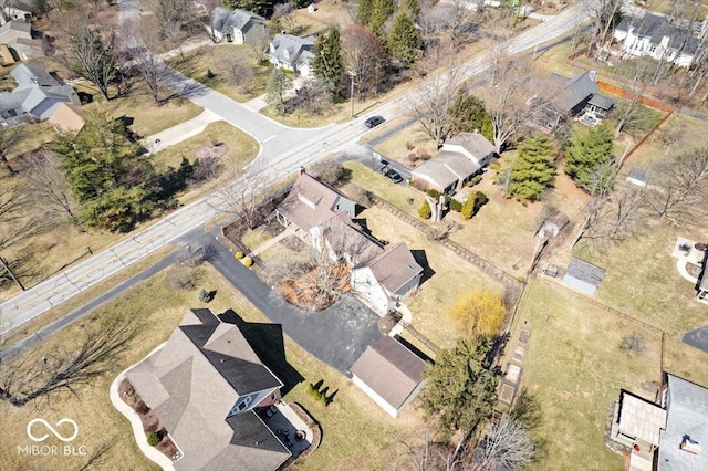 bird's eye view featuring a residential view