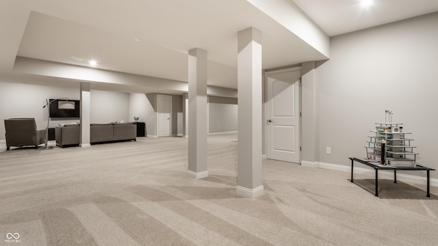 804 Whispering Oaks Dr, Carmel, IN 46032 - finished below grade area featuring light colored carpet and baseboards