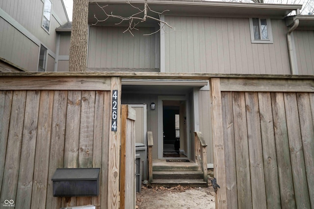 view of doorway to property