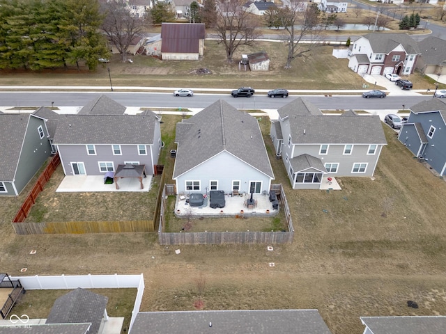 aerial view featuring a residential view