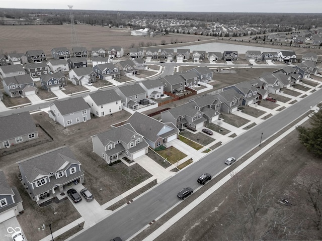 bird's eye view featuring a residential view