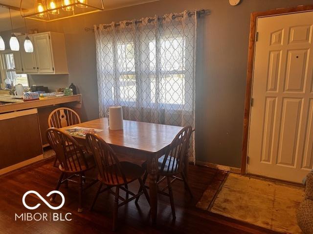 dining room featuring dark wood finished floors