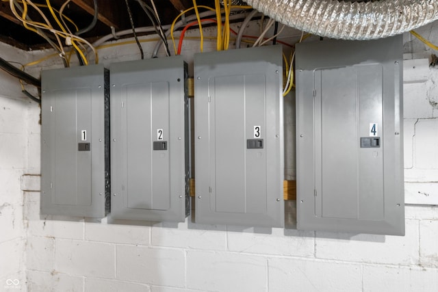 utility room featuring electric panel