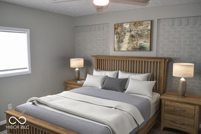 bedroom with ceiling fan