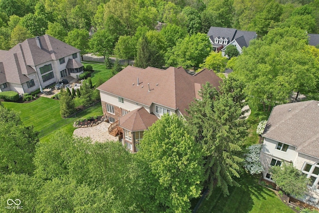 aerial perspective of suburban area