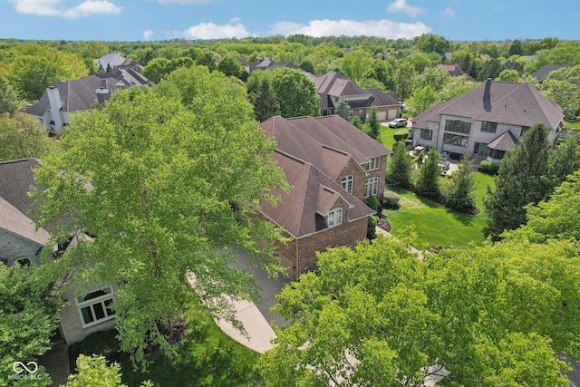 aerial view of residential area