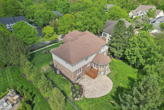 aerial perspective of suburban area