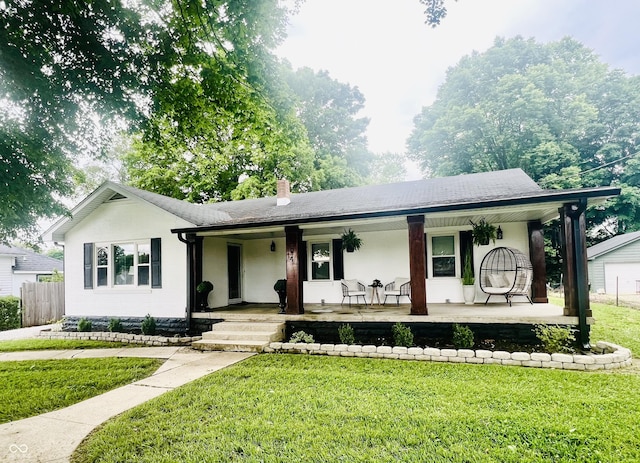 504 S Main St, Waldron, IN 46182 - ranch-style house featuring covered porch