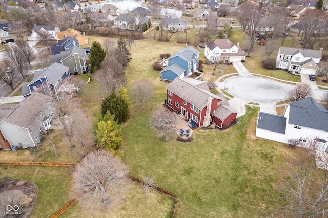 drone / aerial view with a residential view