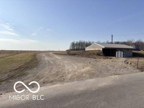 view of street featuring a rural view