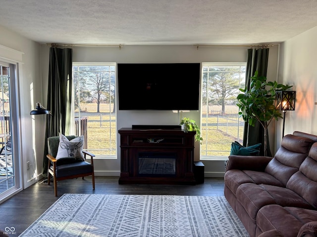 living area featuring a healthy amount of sunlight