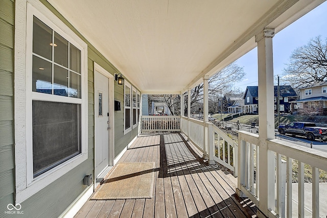 2308 Nowland Ave, Indianapolis, IN 46201 - wooden terrace featuring a residential view