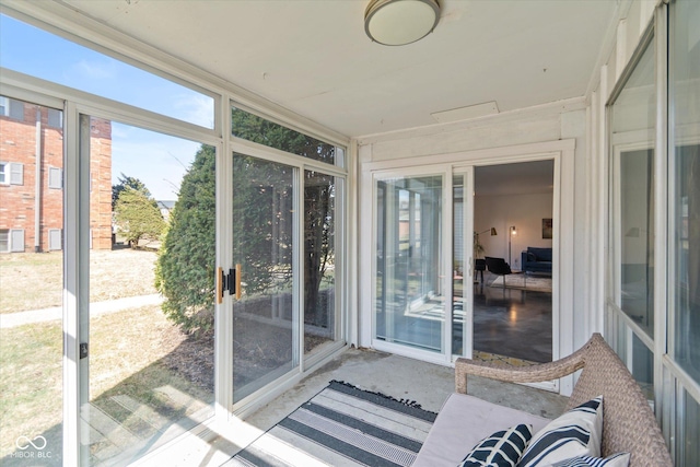 view of sunroom