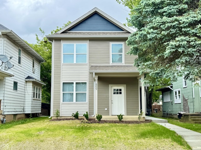 857 N Oakland Ave, Indianapolis, IN 46201 - view of front of property featuring a front lawn and roof with shingles