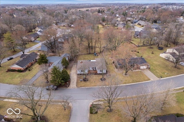 birds eye view of property featuring a residential view