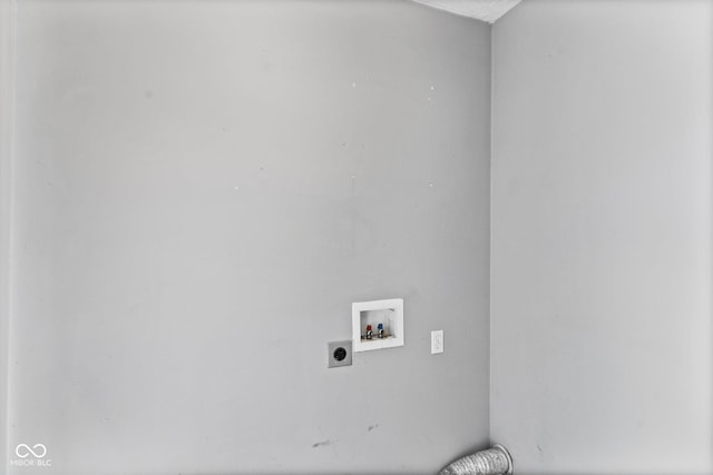 clothes washing area featuring hookup for a washing machine, laundry area, and electric dryer hookup