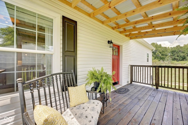 view of wooden deck