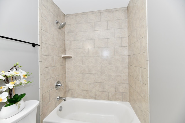 full bathroom featuring  shower combination and toilet