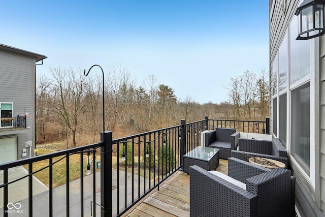 balcony with an outdoor living space