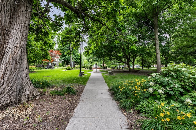 surrounding community featuring a lawn