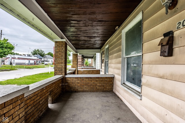 view of patio with a porch