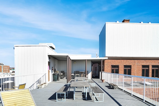 exterior space with outdoor dining space