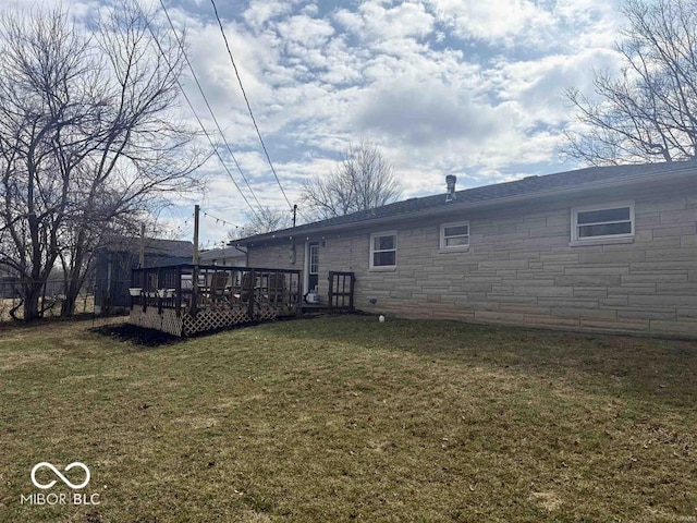 exterior space featuring a wooden deck