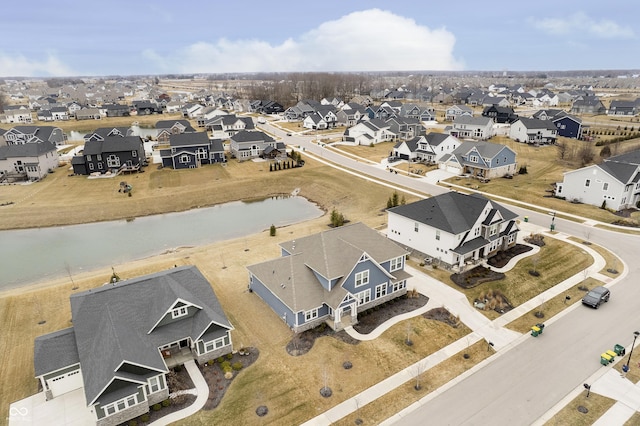 drone / aerial view with a residential view