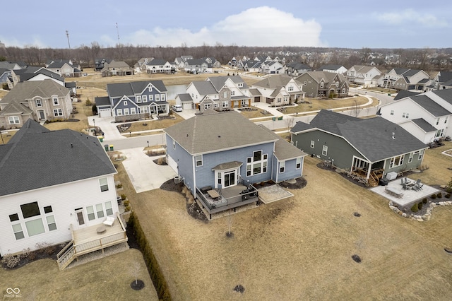 aerial view featuring a residential view