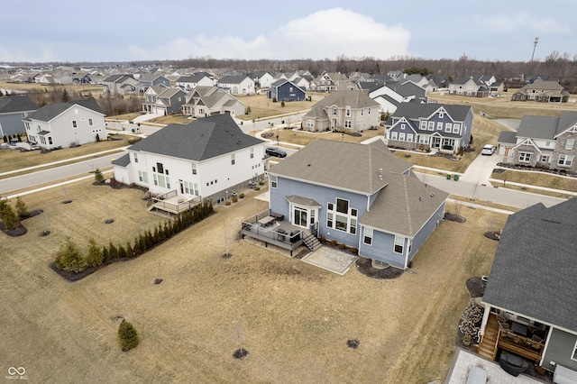 drone / aerial view featuring a residential view