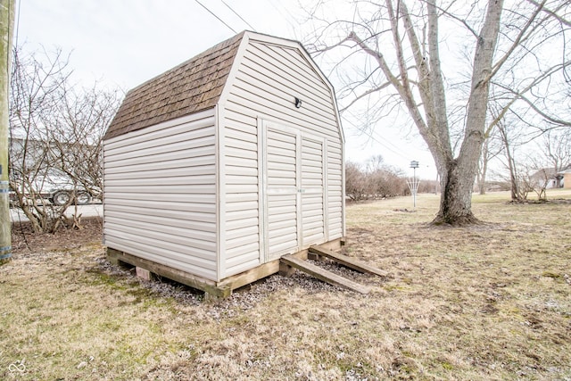 view of shed