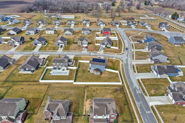 aerial view with a residential view