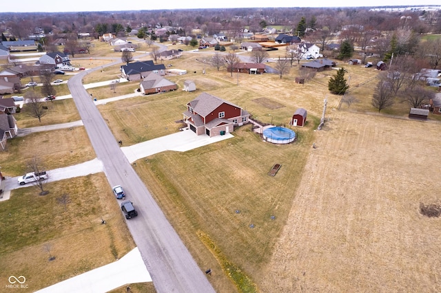 bird's eye view featuring a residential view