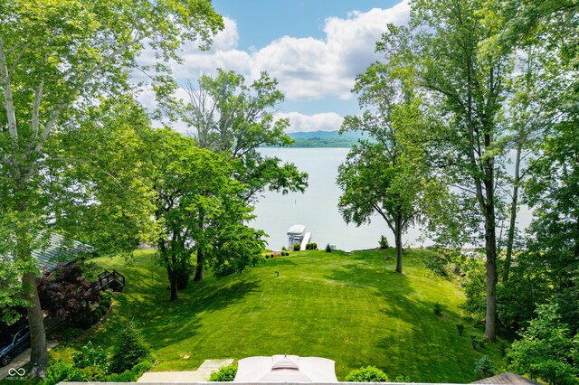 7600 N Blue Heron Dr, Unionville, IN 47468 - view of yard featuring a water view