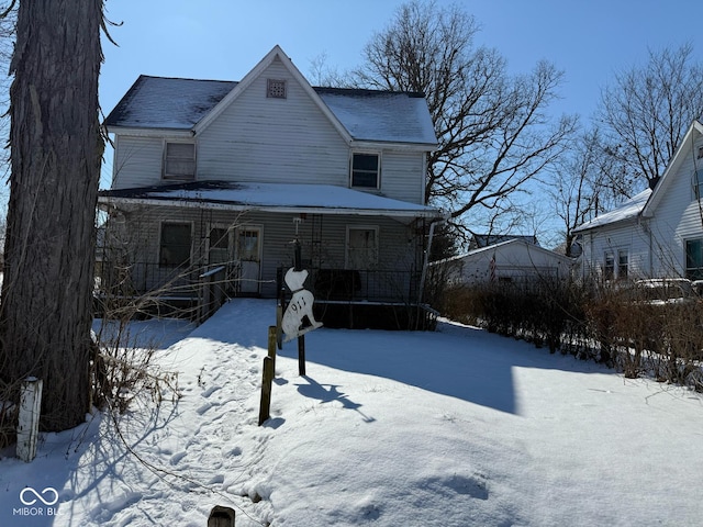 view of front of home featuring covered porch